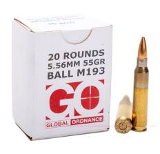 Global Ordnance 5.56 Nato M193 55gr FMJ 20rd