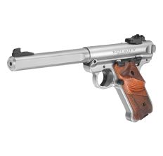 Ruger 40112 Mark IV Competition 22 LR 10+1 6.88" Satin Stainless Slab-Sided Bull Barrel