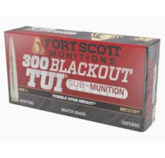Fort Scott Munitions 300 Blackout Subsonic Rifle Ammo - 190gr | 20rd Box