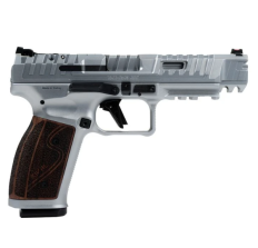CANIK SFx RIVAL-S Pistol - Chrome | 9mm | 5" Barrel | 2 - 18rd Mag |Rosewood Grips | Steel Frame