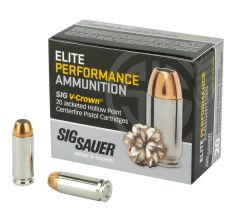 Sig Sauer Handgun Ammunition 10mm 180gr V-Crown Jacketed Hollow Point 20rd