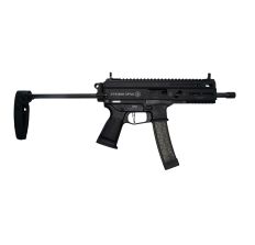 Grand Power Stribog SP9A1 Pistol Black 9mm 8" Threaded Barrel 30rd PDW Brace w/ Tailhook