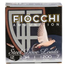 Fiocchi Shotshell Steel Dove Target and Quail 12ga 2.75" 1 oz Steel #7 Shot 25rd Box