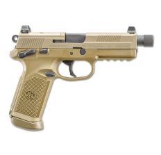 FN FNX TACTICAL 66968 FDE 45ACP 15rd w/ Night Sights, Threaded Barrel, Soft case, & (2) 15rd mags