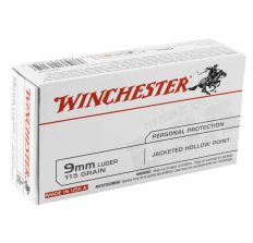 Winchester Usa 9mm 115gr JHP 50rd
