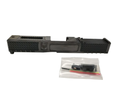 Swamp Fox Wolverine Pistol Slide Battleworn Gray RMR Optic Cut Mid Height Fiber Optic Sights Fits Glock 19 Gen 3