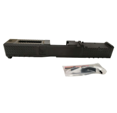 Swamp Fox Wolverine Pistol Slide Graphite Black RMR Optic Cut Mid Height Fiber Optic Sights Fits Glock 19 Gen 3