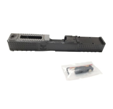 Swamp Fox Wolverine Pistol Slide Graphite Black RMR Optic Cut Suppressor Height Fiber Optic Sights Fits Glock 19 Gen 3