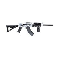 Zastava ZPAP92 AK-47 Rifle - Artic White Camo 7.62x39 16.5" Barrel Pinned and Welded Muzzle Extension Magpul CTR Stock 30rd - 10 Free Magazines with Purchase! 