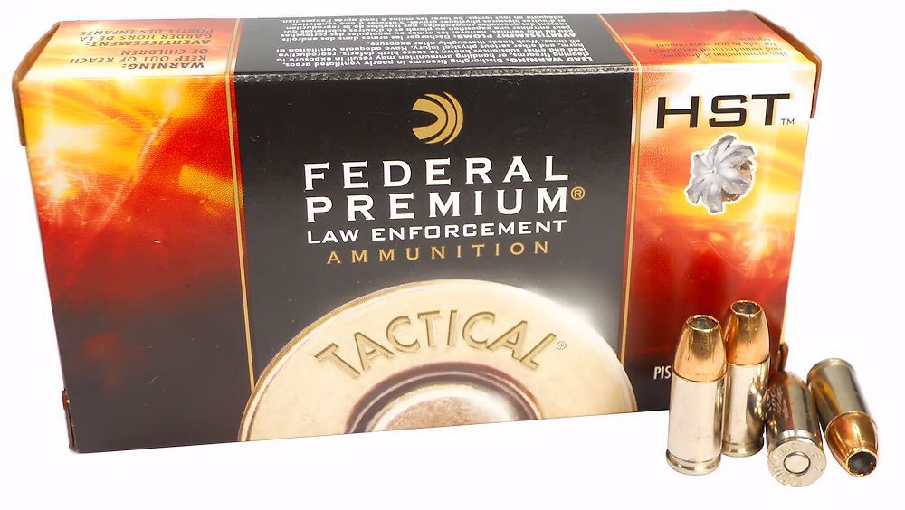 Federal Premium HST LE 9mm Luger JHP Ammo 124 Grain Jacketed Hollow 