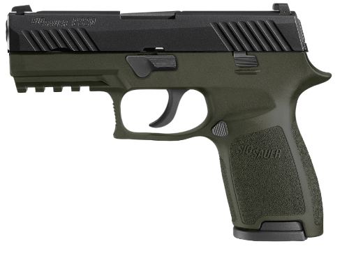 Sig Sauer P320C P320 Compact ODG 9mm pistol 3.9'' barrel Olive Drab ...