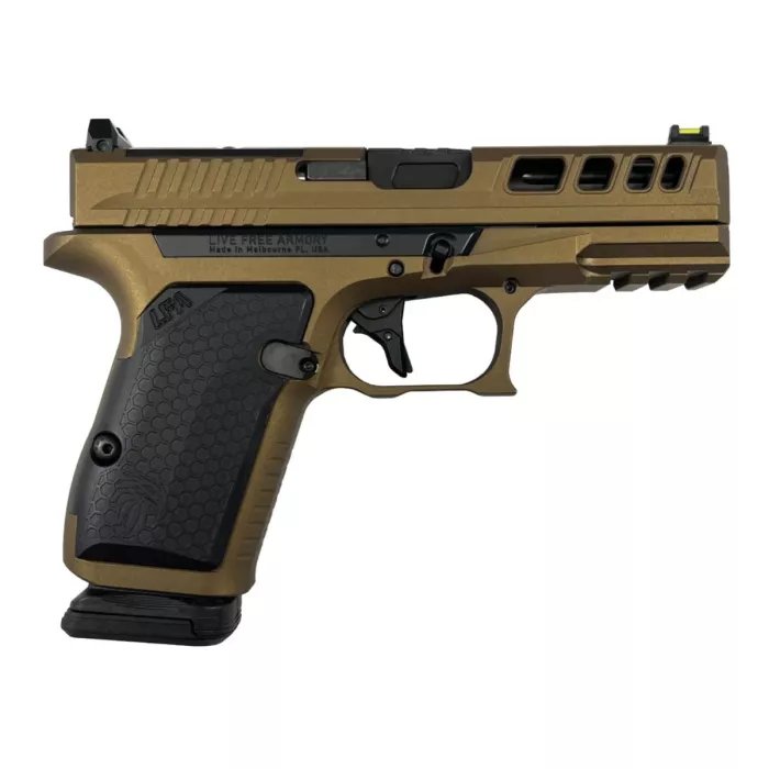 Live Free Armory AMP 9mm Pistol Bronze 15rd | Prepper Gun Shop